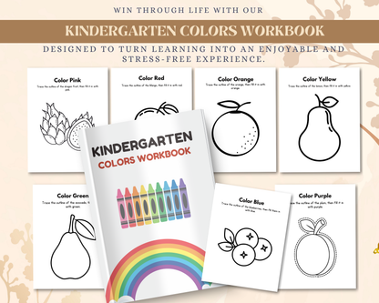 Kindergarten Colors Workbook | Printable Color Recognition & Learning Activities for Kids