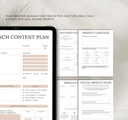 Digital Product Planner | PDF Planner for Online Business & Product Launches