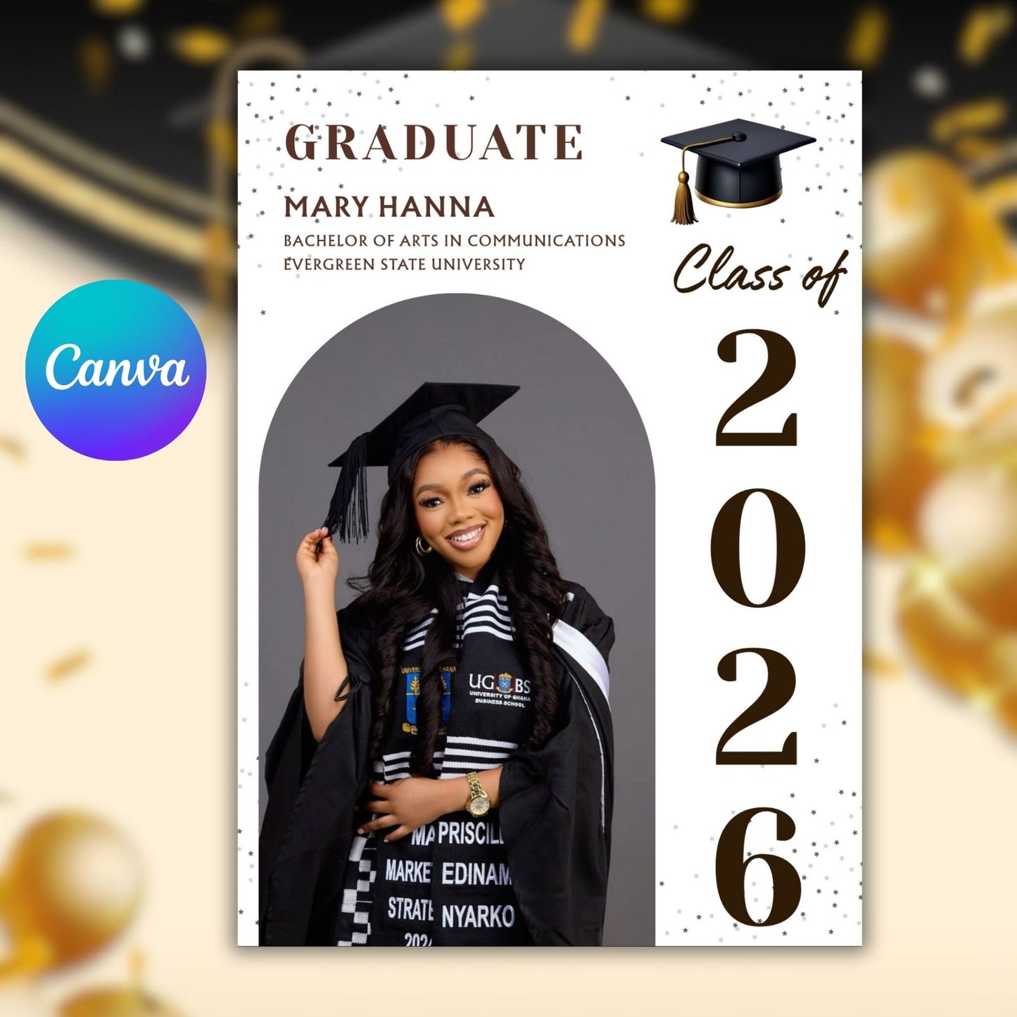 Graduation Invitation & Announcement Template | Editable Digital Grad Party Invite