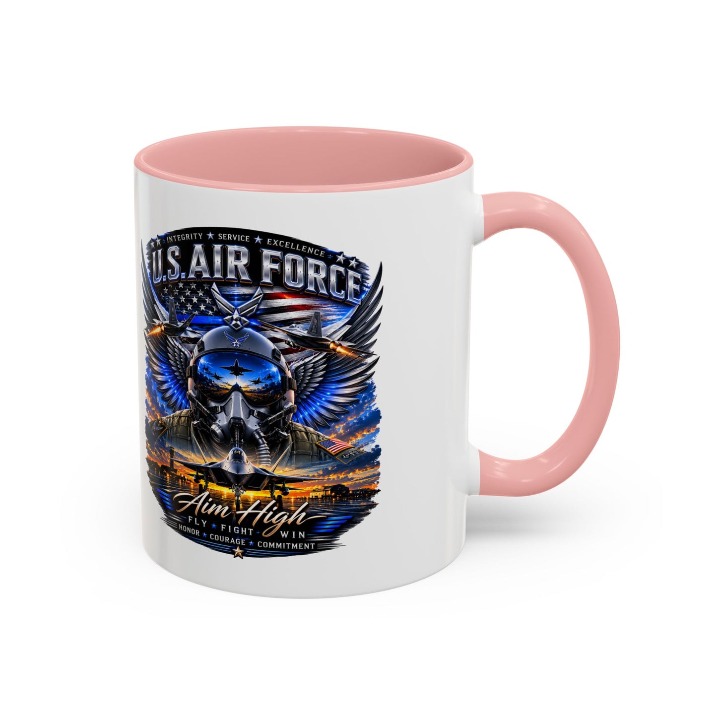 U.S. Air Force Eagle Coffee Mug — "Aim High" Accent 11/15oz