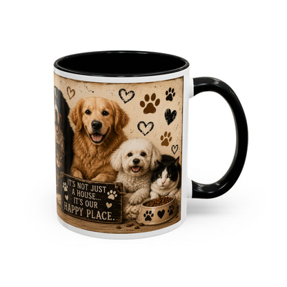 Dog Lovers Accent Coffee Mug — “It’s Not Just a House, It’s Our Happy Place”