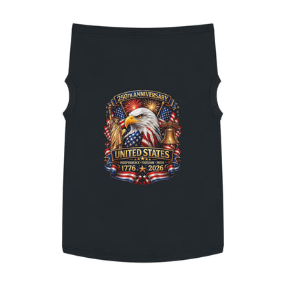 Patriotic Pet Tank Top – 250th Anniversary United States 1776-2026 Eagle Design