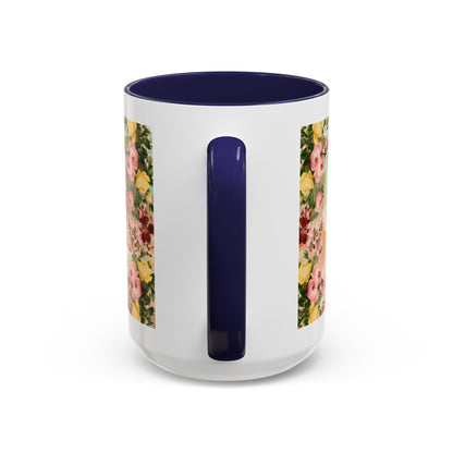 Mother’s Love Accent Coffee Mug – Floral Inspirational Gift (11/15 oz)