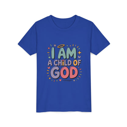 I Am A Child of God Youth Tee — Cute Pastel Christian Kids T-Shirt