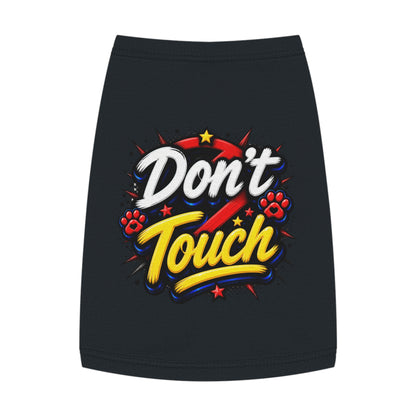 Pet Tank Top - "Don't Touch" Graphic Dog/Cat Shirt with Bold Paw Print Design