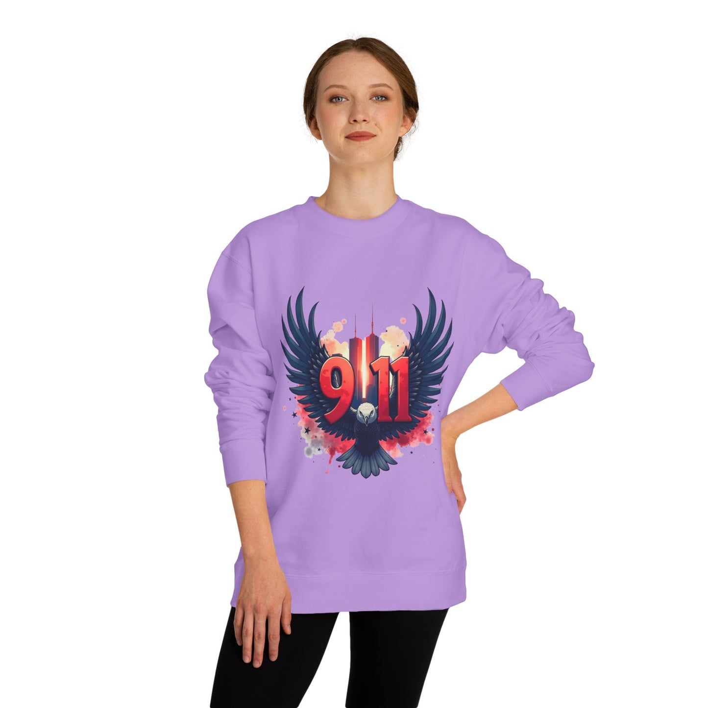 9/11 Memorial Sweatshirt – Eagle Wings Tribute Crewneck