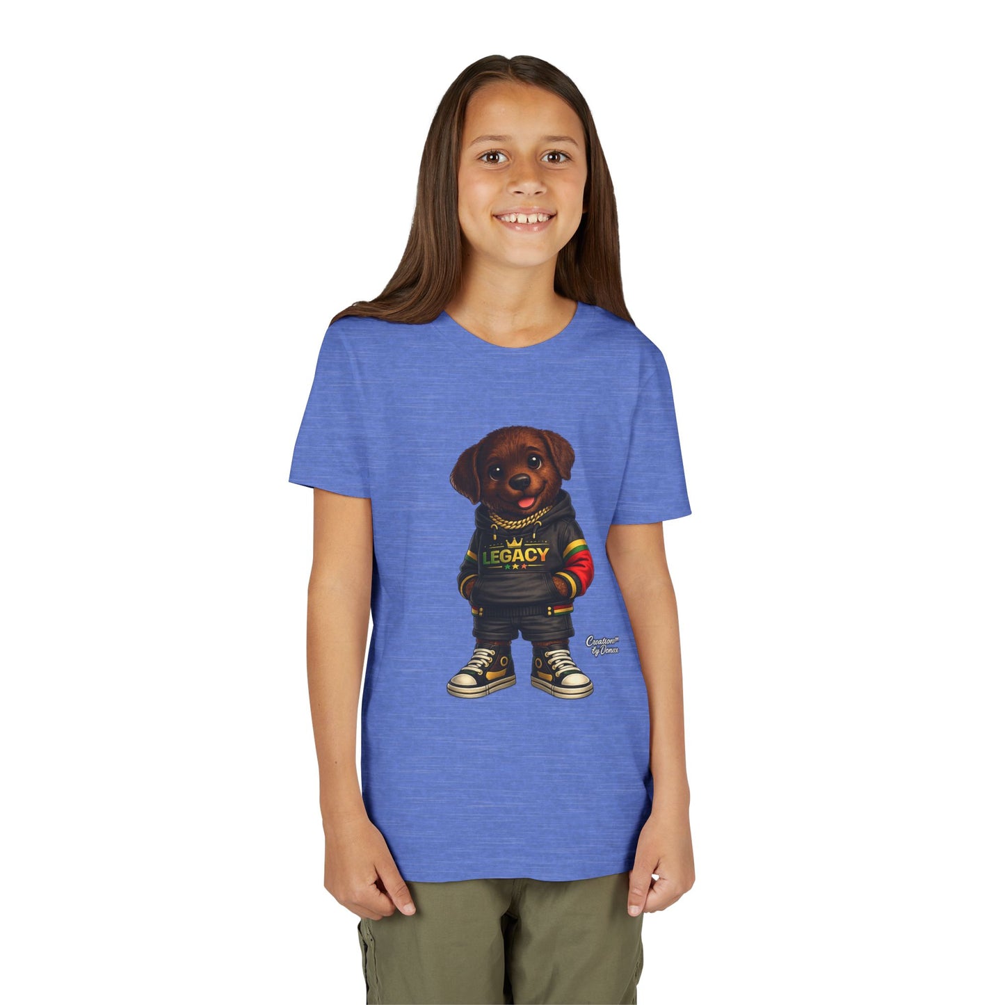 Youth Tee — Cute Rottweiler Puppy in 'Legacy' Hoodie Kids T‑Shirt