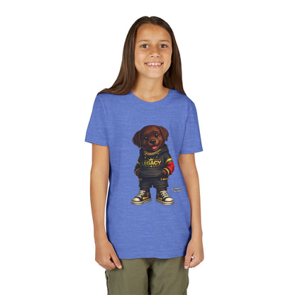 Youth Tee — Cute Rottweiler Puppy in 'Legacy' Hoodie Kids T‑Shirt