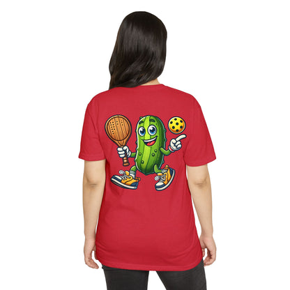 Pickle Pickleball T-Shirt – Cute Pickle Playing Pickleball Graphic Tee