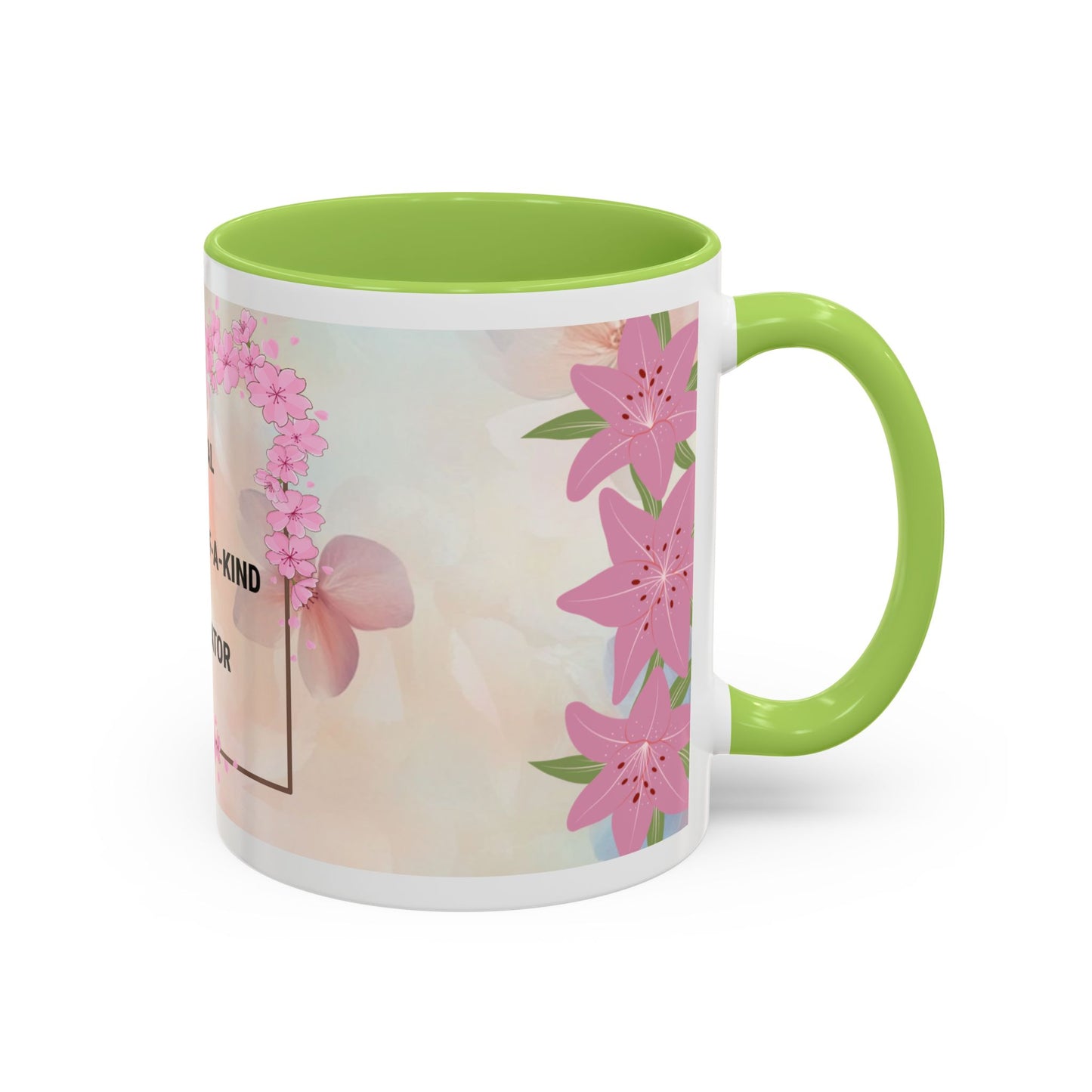 Mom Acronym Coffee Mug — "MOM: Magical • One-of-a-Kind • Motivator" Floral Accent