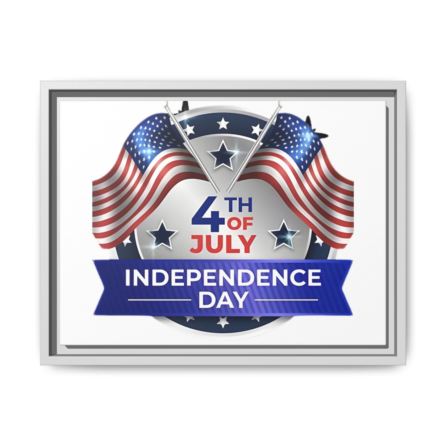 4th of July Independence Day Framed Matte Canvas