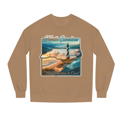 North Carolina Lighthouse Sweatshirt — From Mountains to Coast Scenic Crewneck
