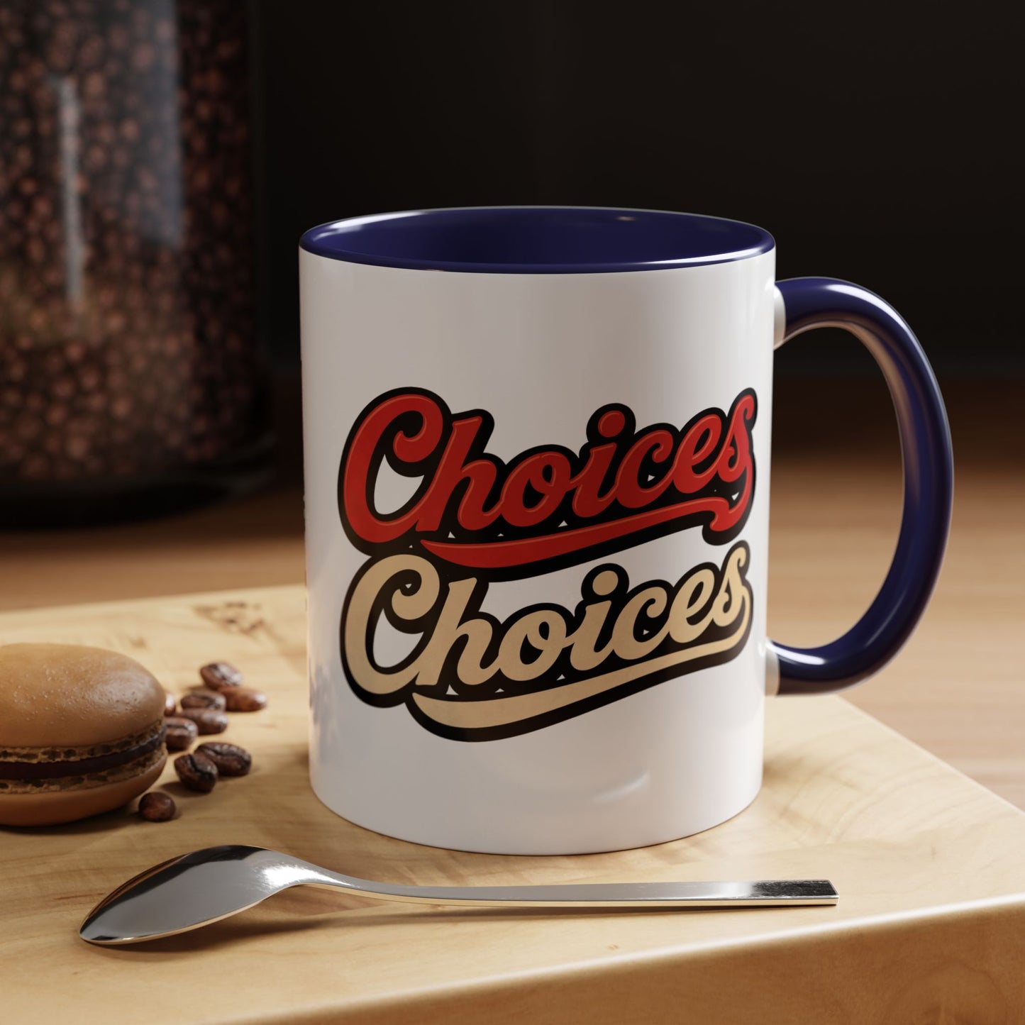 Choices Retro Accent Coffee Mug — Vintage Script 11/15oz