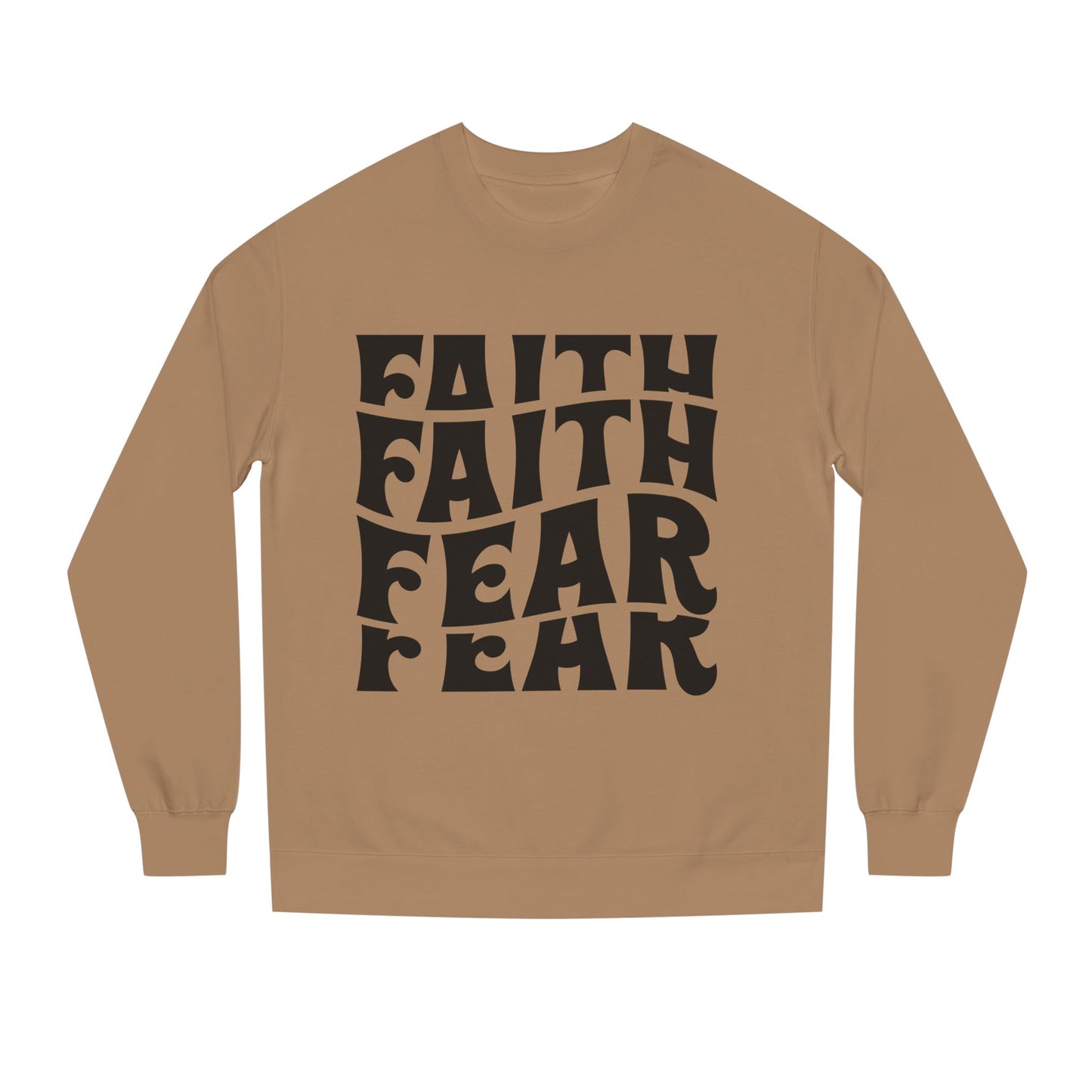 Faith Over Fear Crewneck Sweatshirt — Retro Graphic Faith Tee