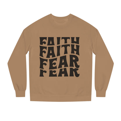 Faith Over Fear Crewneck Sweatshirt — Retro Graphic Faith Tee