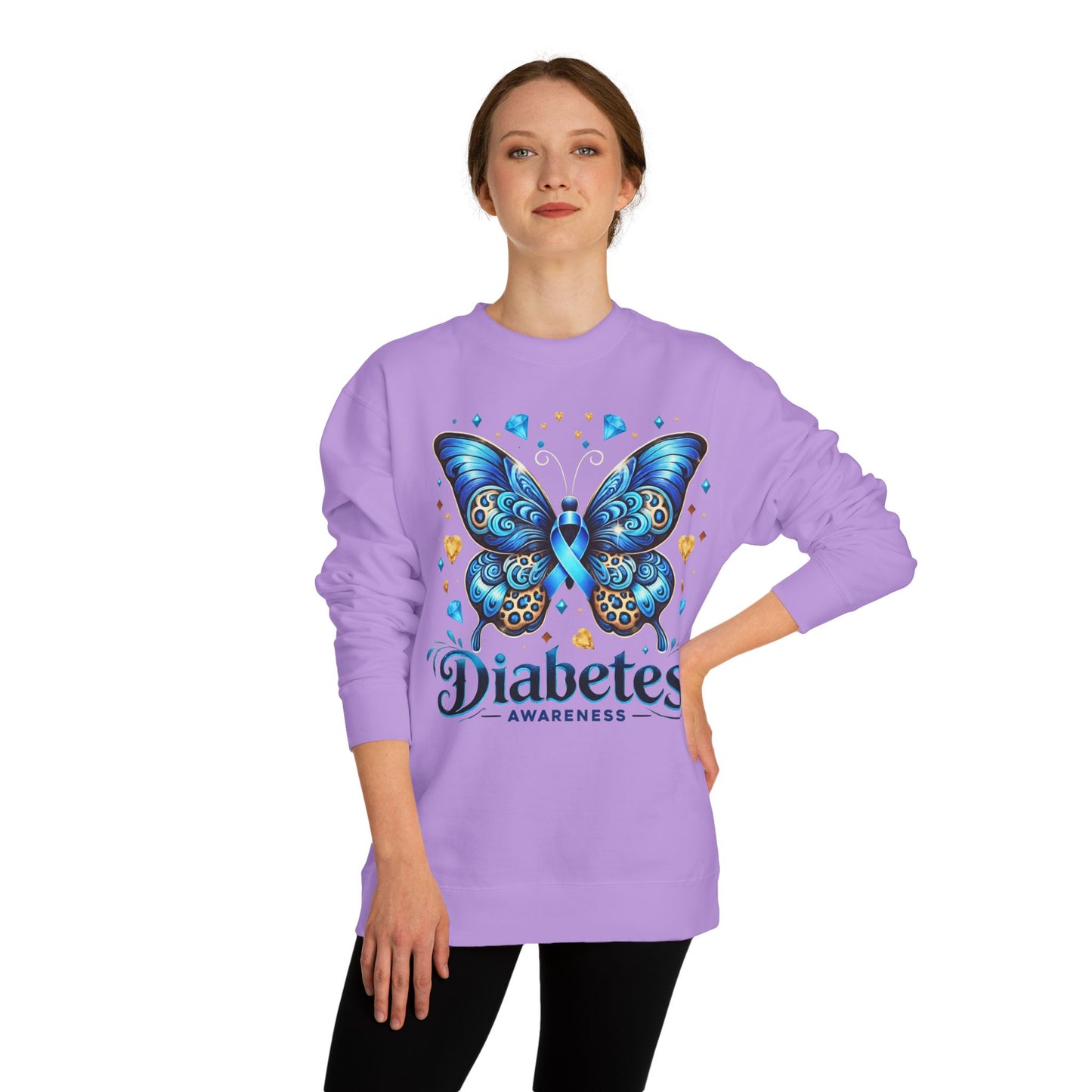 Diabetes Awareness Butterfly Sweatshirt
