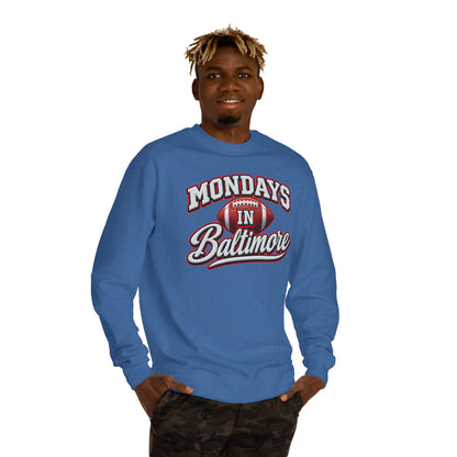 Mondays In Baltimore Football Sweatshirt – Retro Sport Crewneck