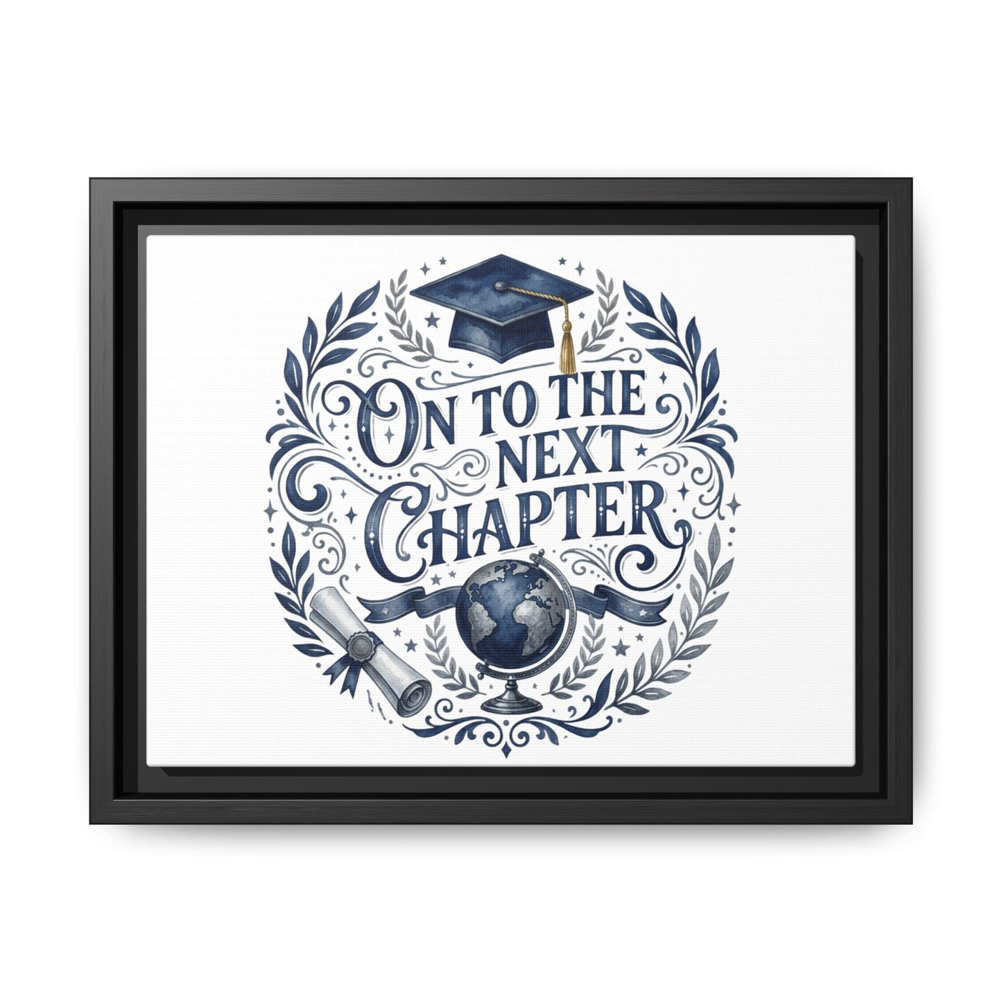 On to the Next Chapter Framed Canvas – Graduation Wall Art