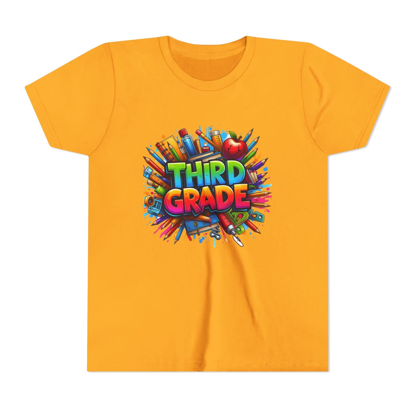 Third Grade Kids' T-Shirt – Colorful School Supplies Back-to-School Tee