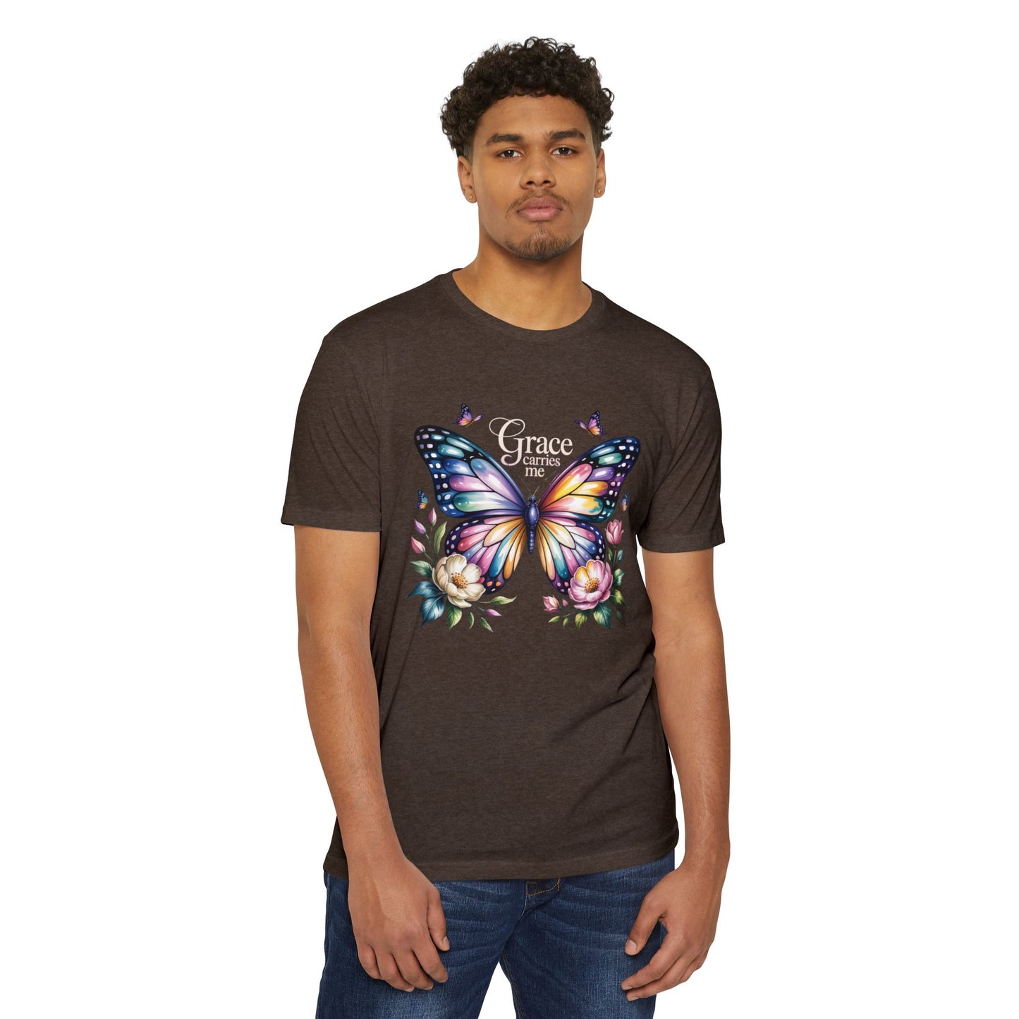 Grace Carries Me Butterfly T-Shirt