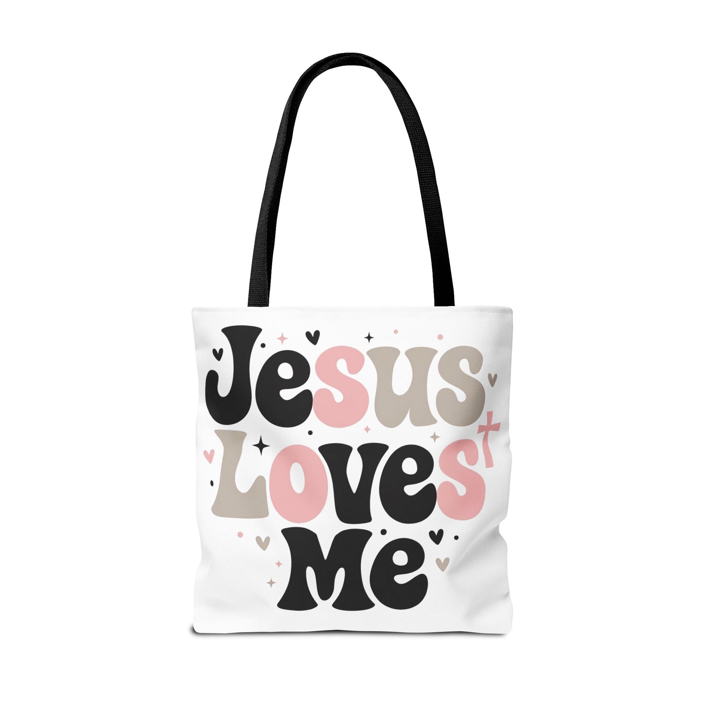 Jesus Loves Me Tote Bag - Faith-Inspired Christian Scripture Canvas Tote