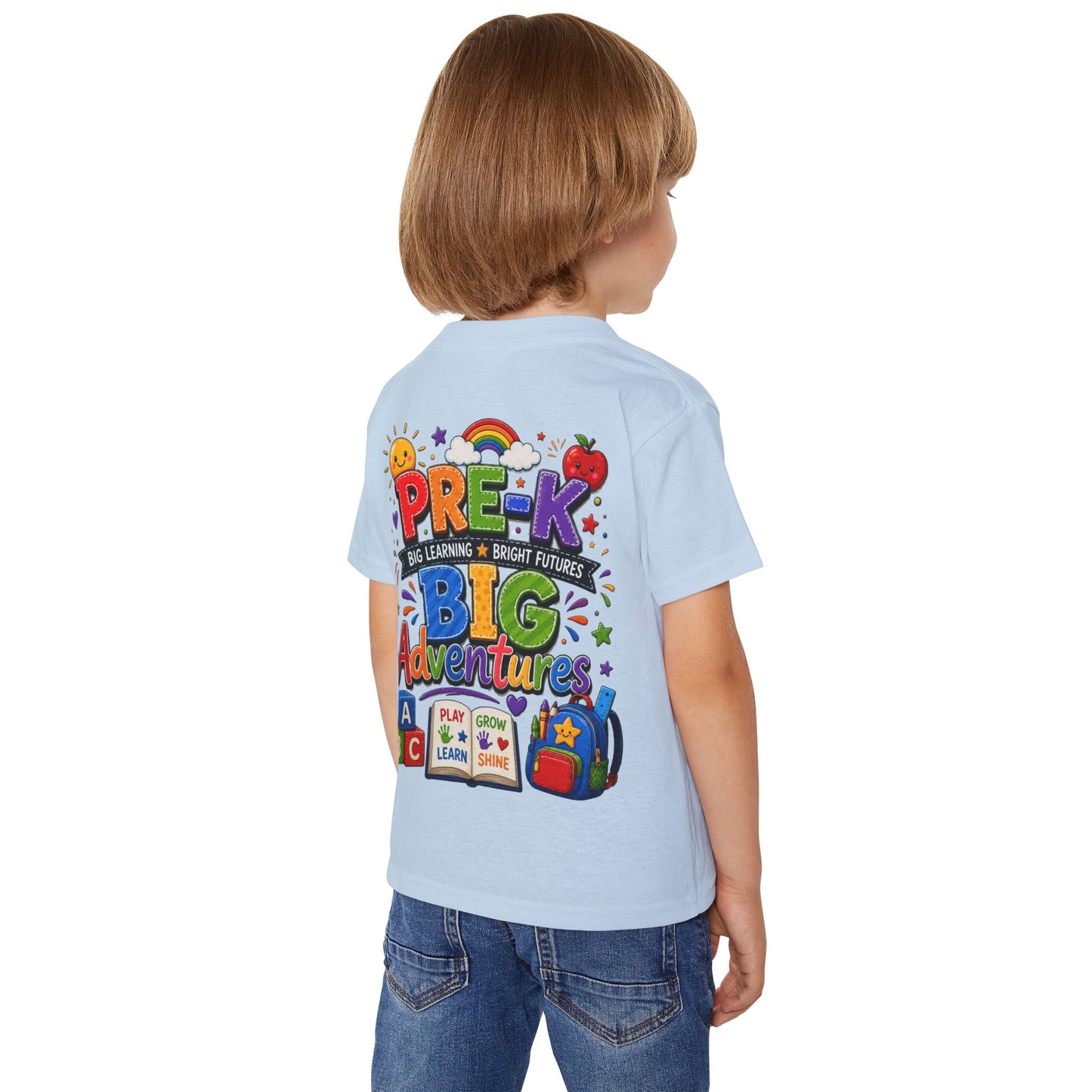 Pre-K Big Adventures Toddler T-Shirt — Bright Back-to-School Preschool Shirt