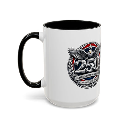250th USA Bicentennial Eagle Coffee Mug — 1776–2026 Anniversary Accent Mug