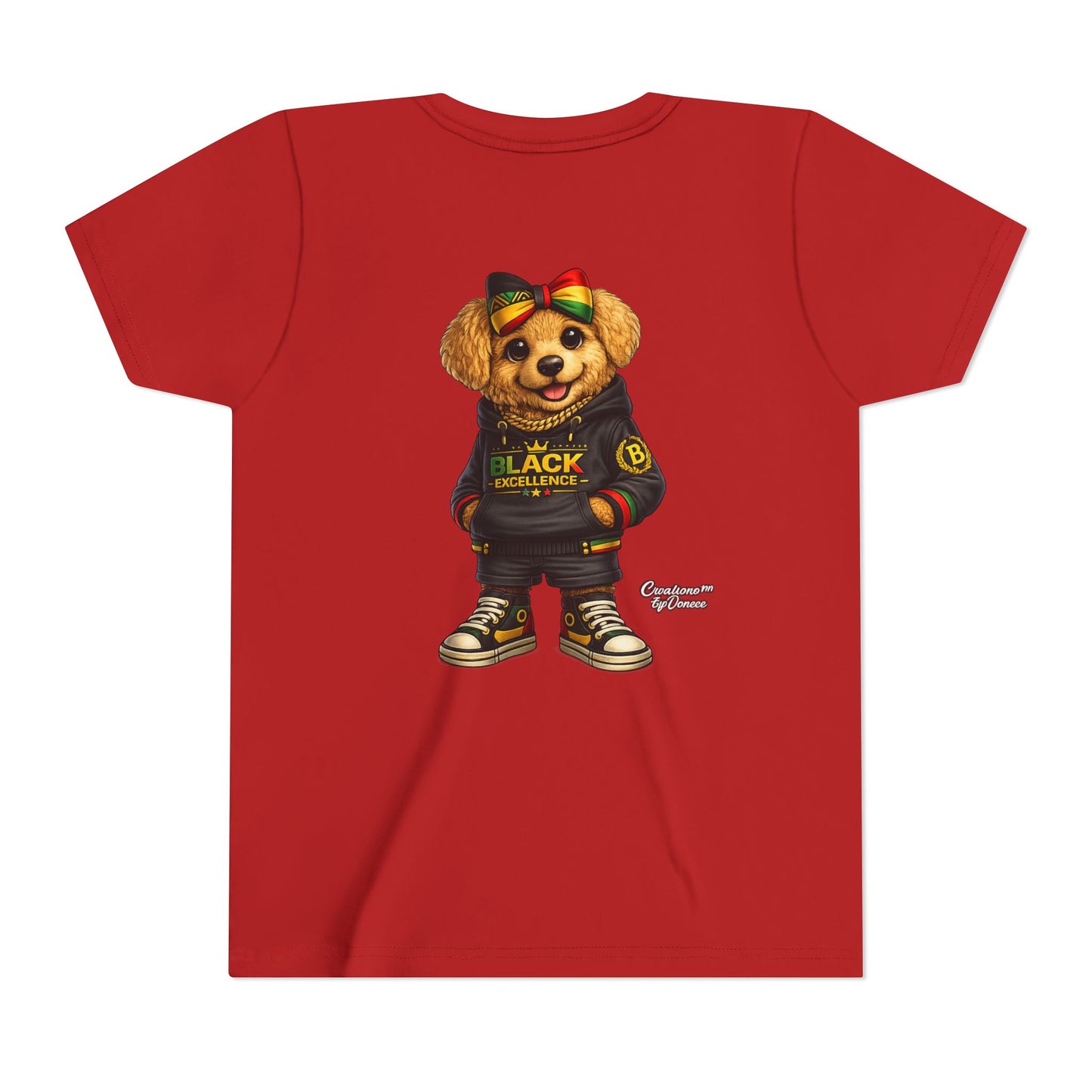 Youth Tee — Rasta Teddy "Black Excellence" Graphic Shirt