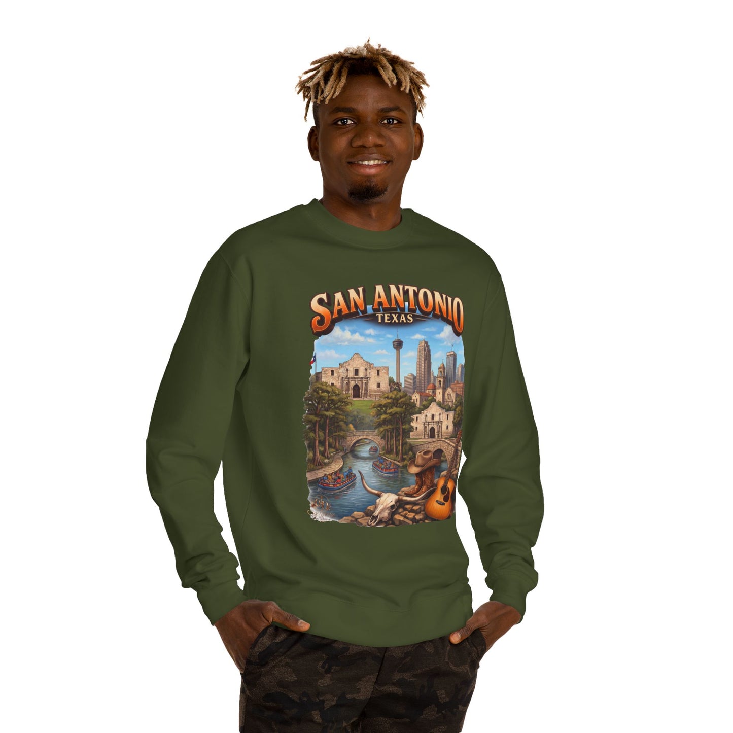 San Antonio Riverwalk Sweatshirt — Texas Travel Scenic Crewneck