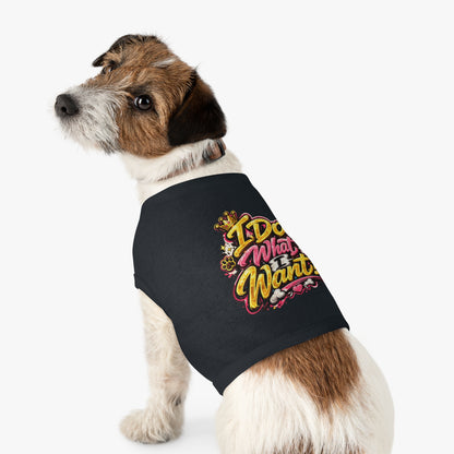 Pet Tank Top — "I Do What I Want!" Bold Graphic Dog Tank