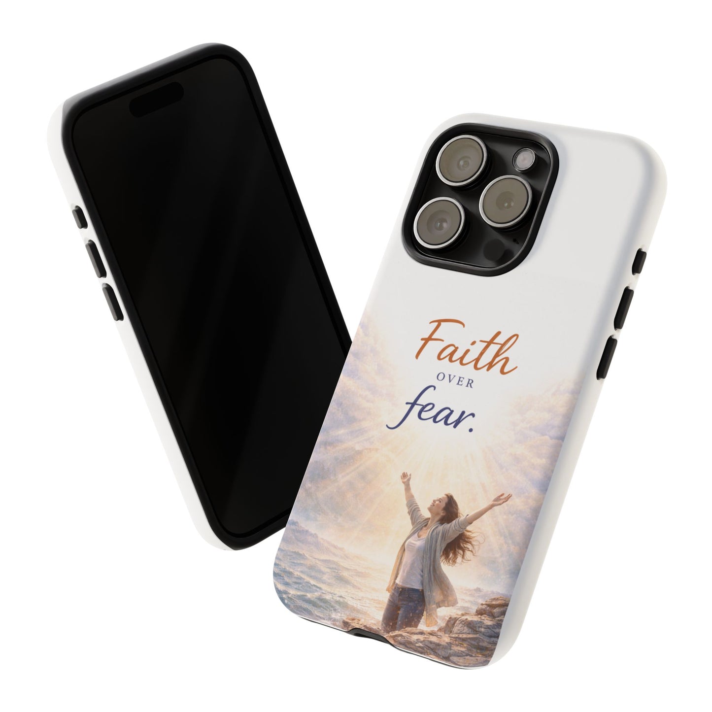 Faith Over Fear Phone Case — Inspirational Christian iPhone Cover