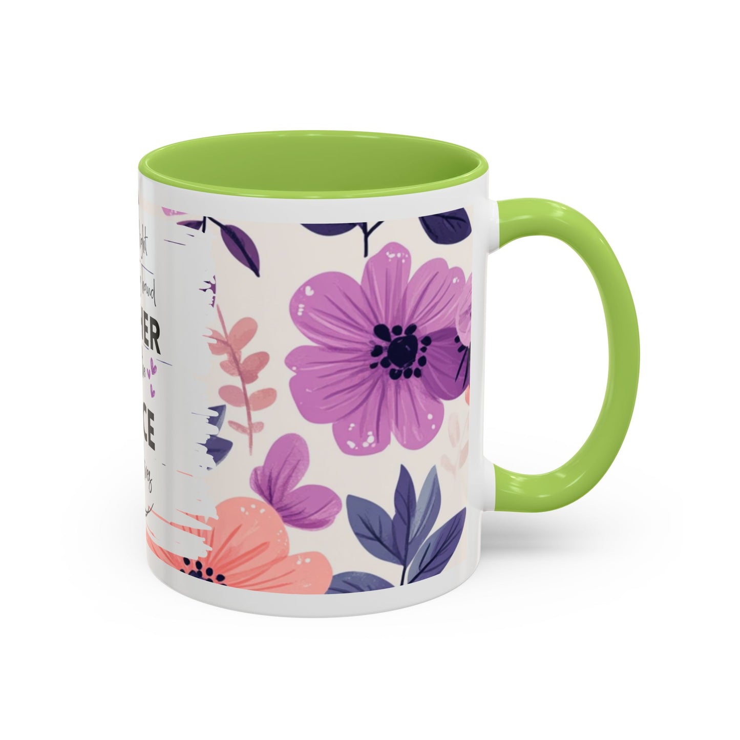 Mother Peace Floral Coffee Mug — "A quiet light, a guiding hand..." Memorial Tribute Mug