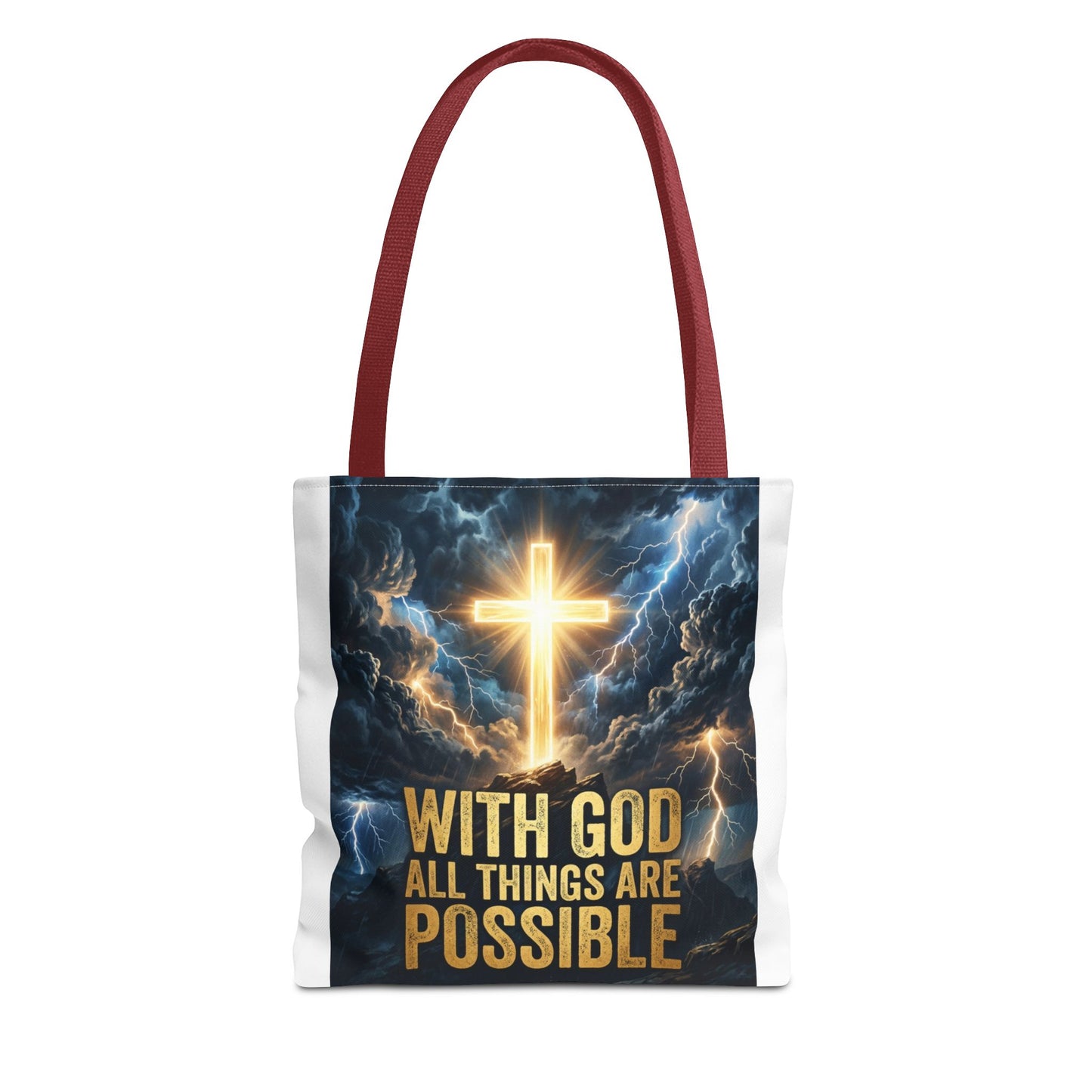 "With God All Things Are Possible" Tote Bag