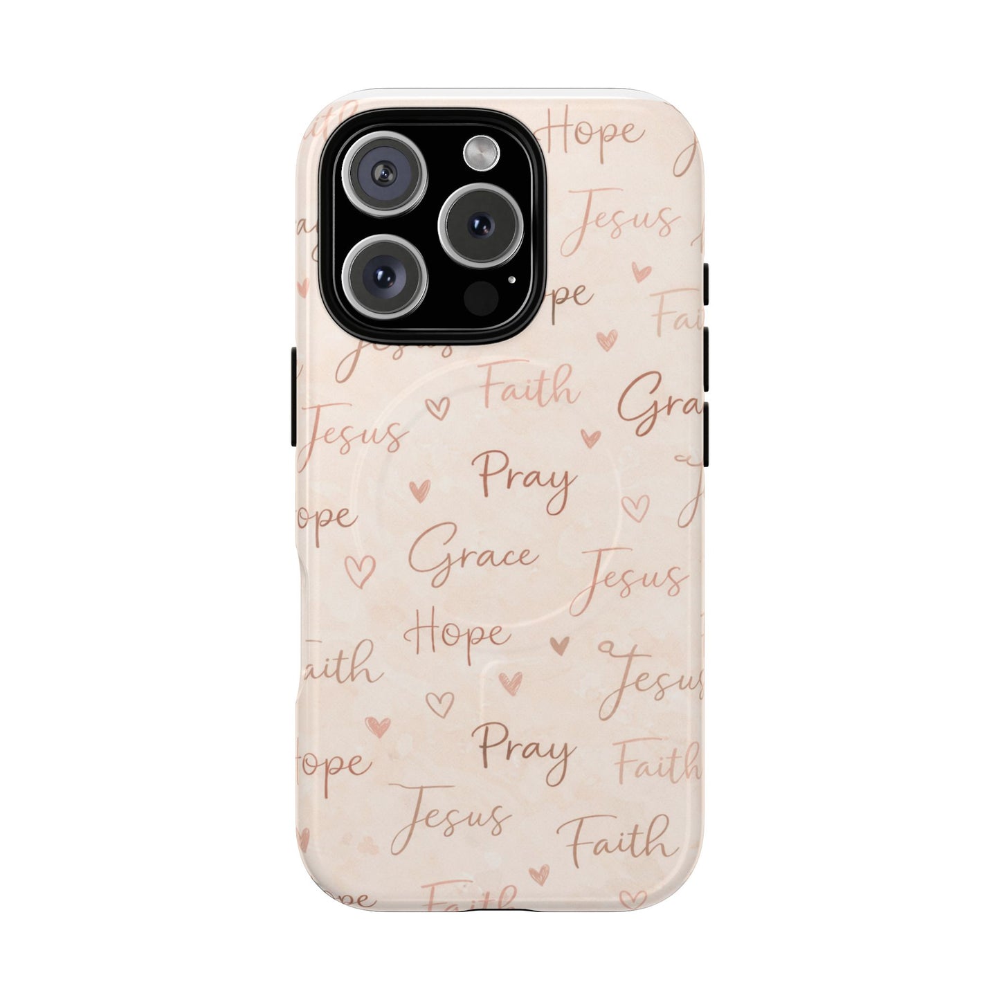 Christian Words Tough Magnetic Phone Case — Hope Pray Grace Jesus Faith