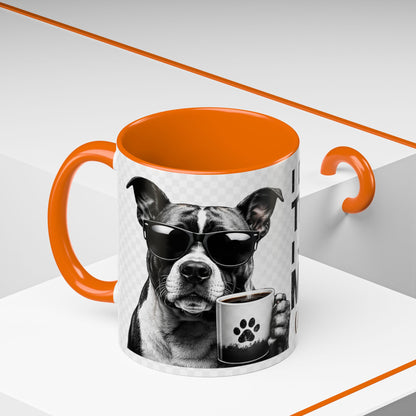 Dog Lover Coffee Mug — "I Don't Need Therapy I Just Need My Dog (And Coffee)" Accent Mug