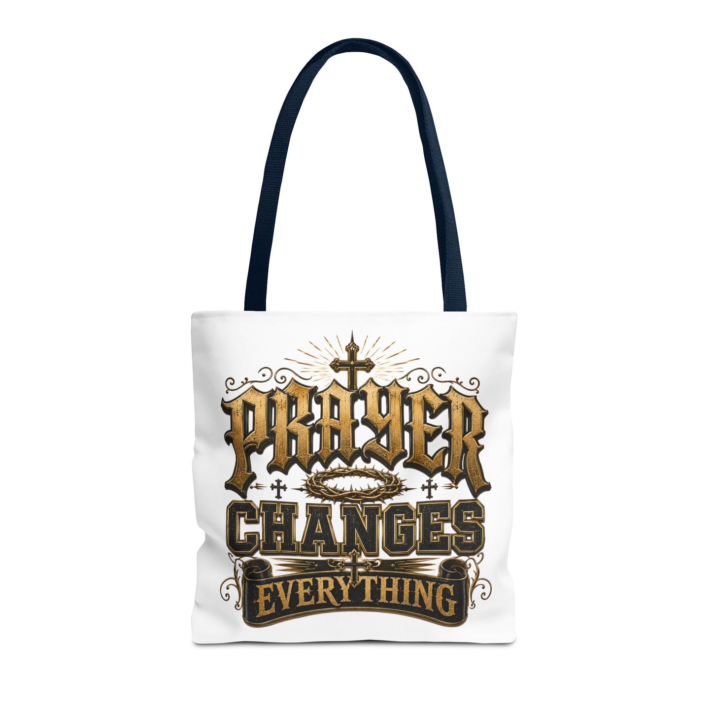 Prayer Changes Everything Tote Bag - Inspirational Christian Canvas Tote