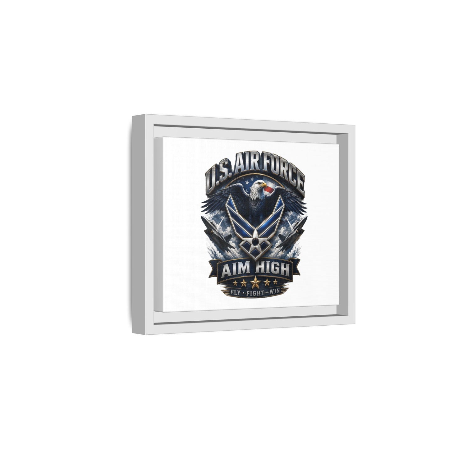 U.S. Air Force 'Aim High' Framed Matte Canvas Wall Art