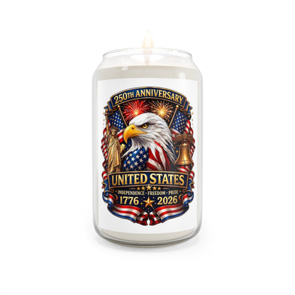 Patriotic Soy Candle — 250th United States Anniversary 1776–2026 (13.75 oz)