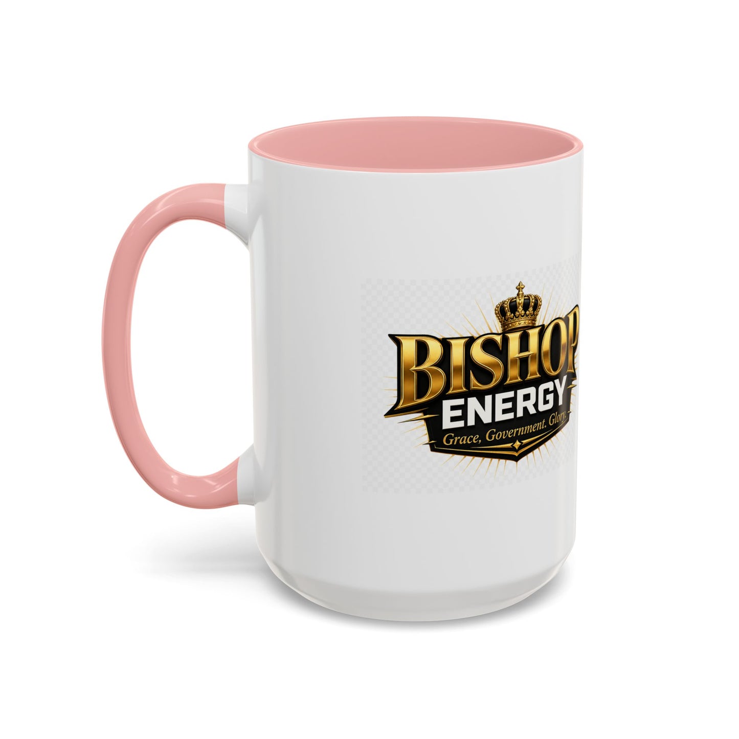 Bishop Energy Coffee Mug — Gold Crown Logo Accent Ceramic Mug (11/15oz)
