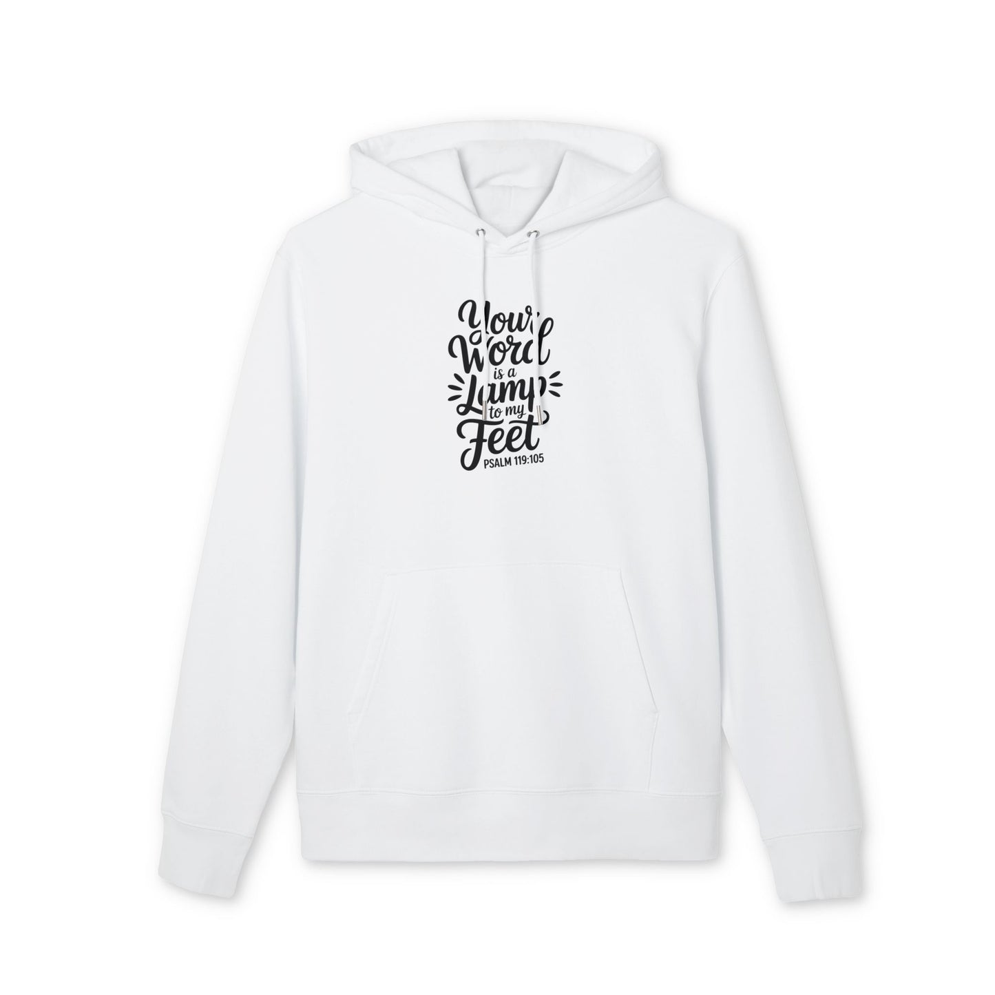 Hoodie — "Your Word Is a Lamp to My Feet" Bible Verse Pullover