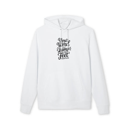 Hoodie — "Your Word Is a Lamp to My Feet" Bible Verse Pullover