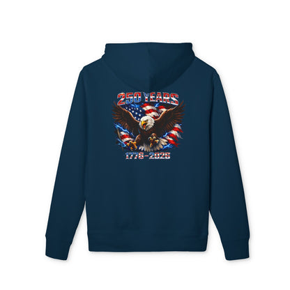 Patriotic Eagle Hoodie — '250 Years 1776–2026' American Flag Design