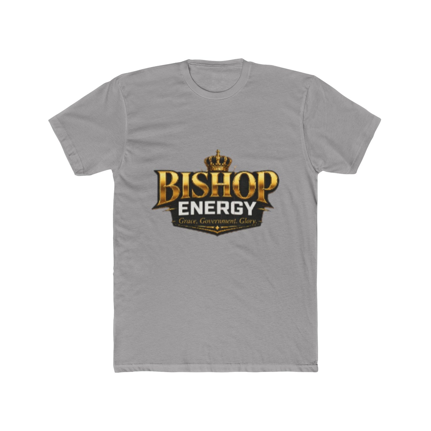 Bishop Energy Graphic Tee — Bold Gold Crown Logo T-Shirt