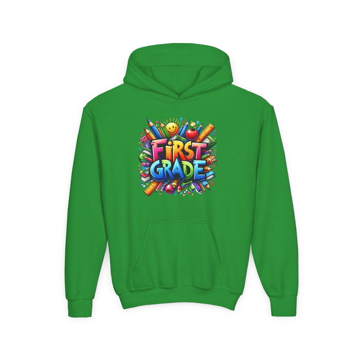 First Grade Kids Hoodie – Colorful Back-to-School Sweatshirt