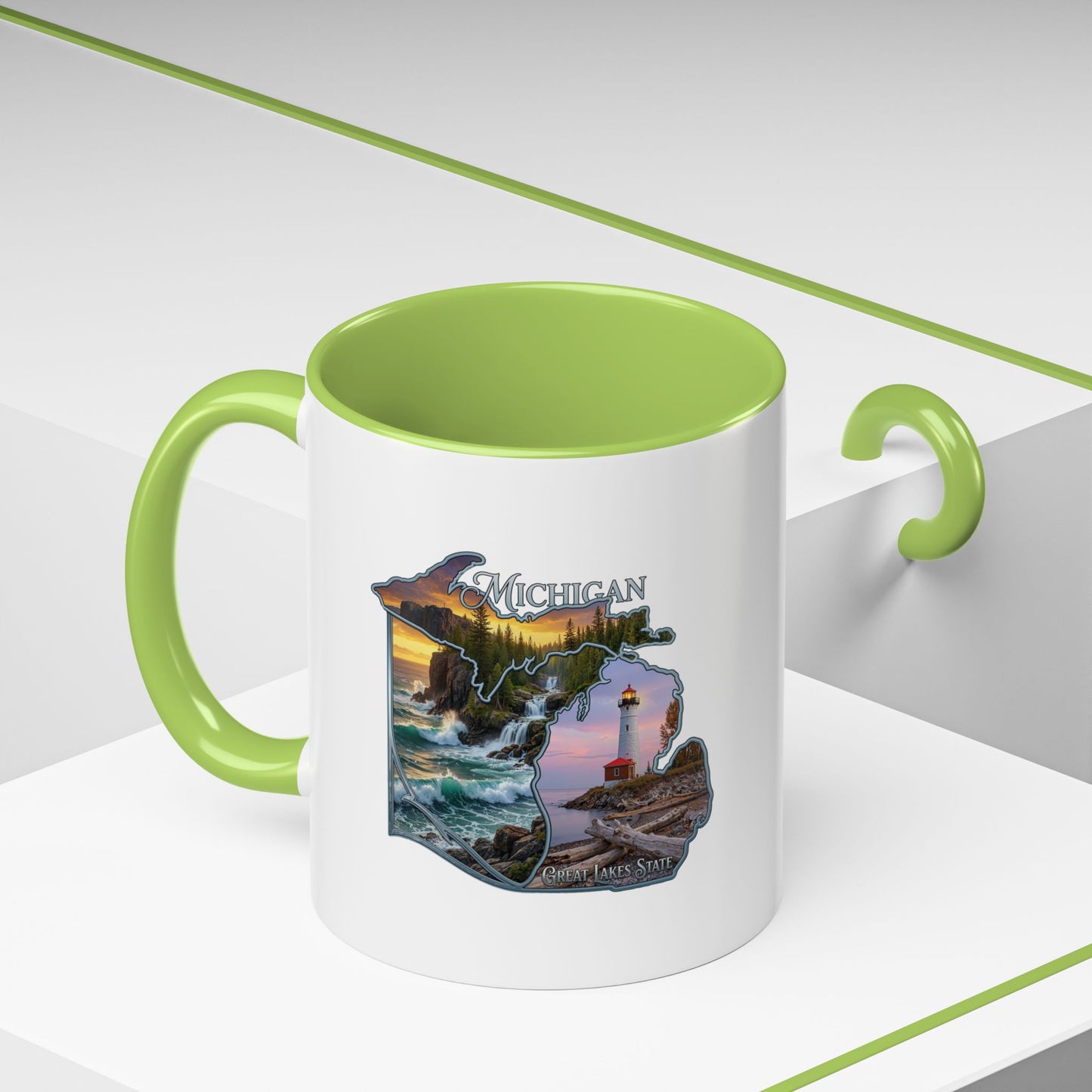 Michigan Lighthouse Coffee Mug — Scenic Great Lakes Accent Mug (11/15oz)