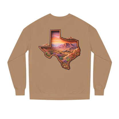 Texas Sunset Crewneck Sweatshirt — Scenic Lone Star State Landscape