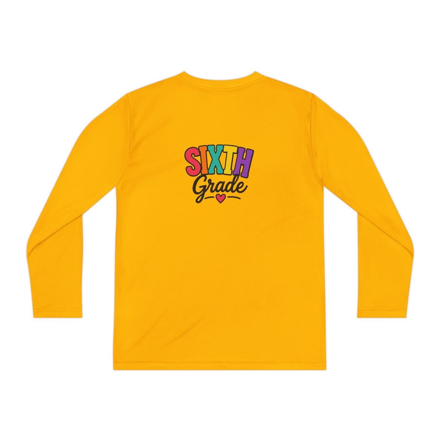 Sixth Grade Youth Long Sleeve Tee - Colorful Back-to-School Shirt