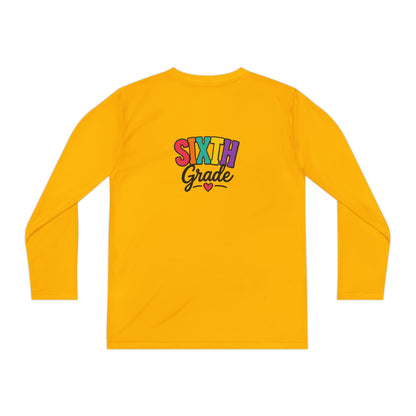 Sixth Grade Youth Long Sleeve Tee - Colorful Back-to-School Shirt