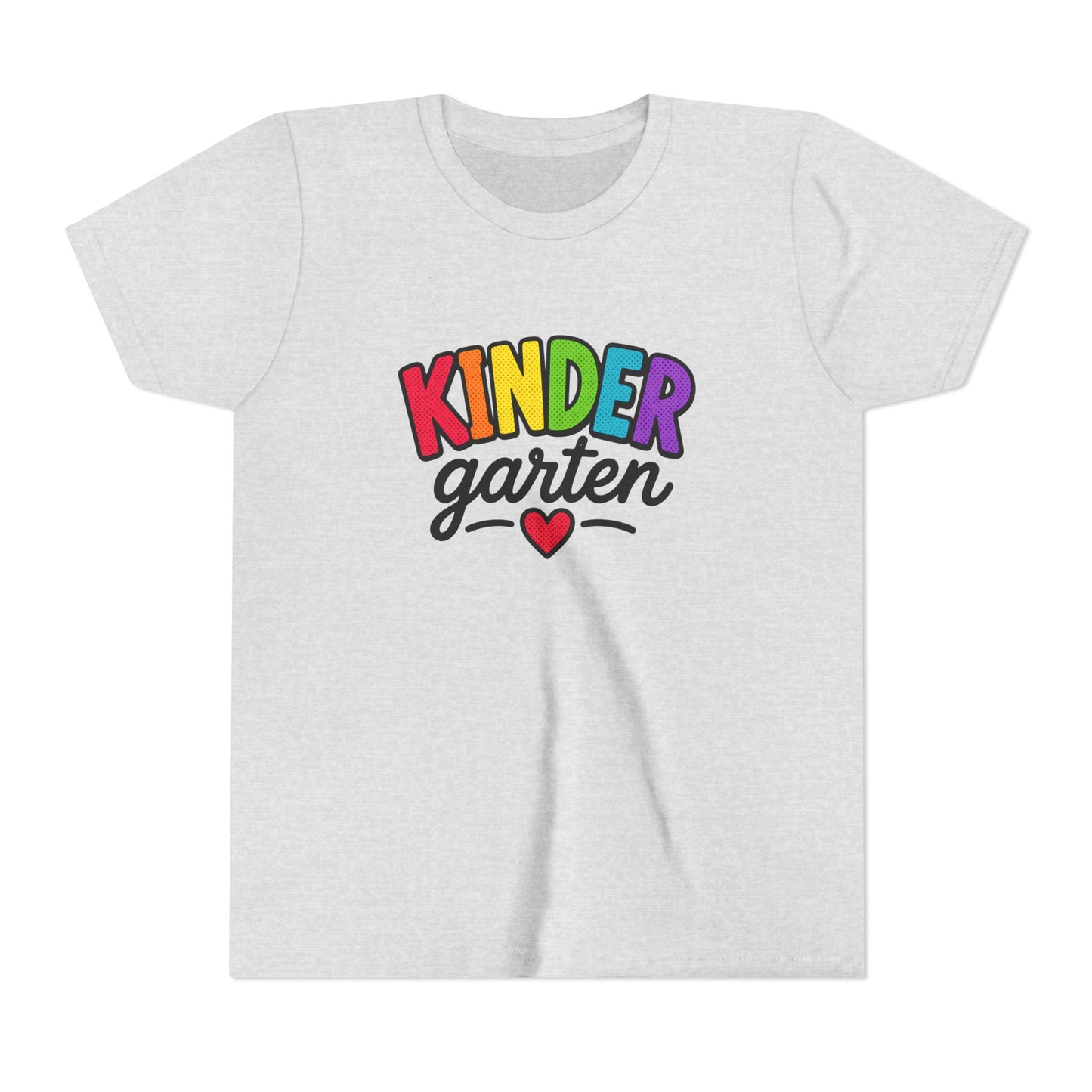 Kindergarten Rainbow Youth Tee — 'Kindergarten' Colorful Back-to-School Shirt