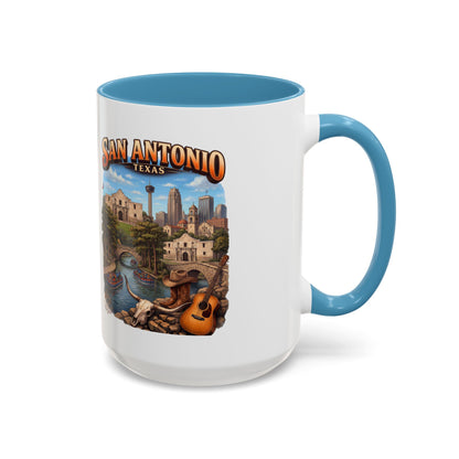 San Antonio Souvenir Coffee Mug – Texas Riverwalk Scenic Accent Mug (11/15oz)
